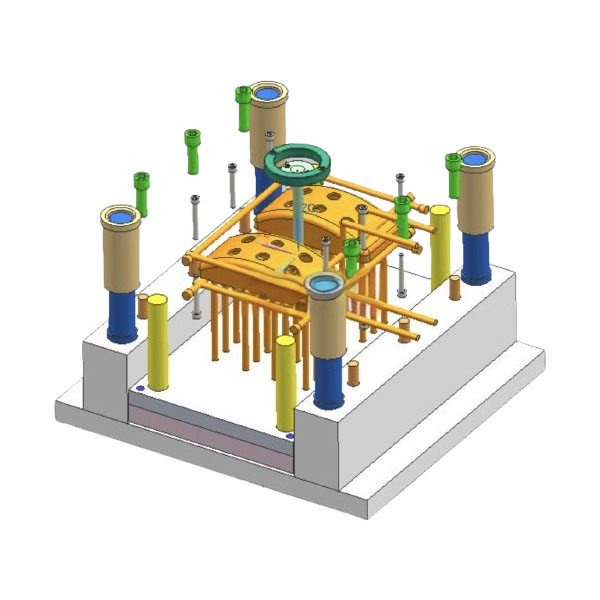 金型設計のための 2D および 3D 図面